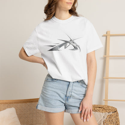 DOPAMINE Back Print T-shirt | Abstract Metallic Tribal Front Design