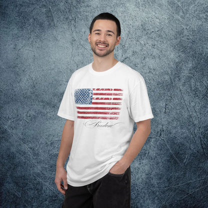 Distressed American Flag Freedom T-Shirt | Vintage USA Stars Stripes