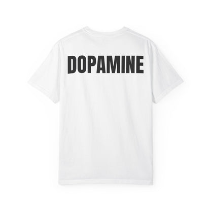 DOPAMINE Back Print T-shirt | Abstract Metallic Tribal Front Design