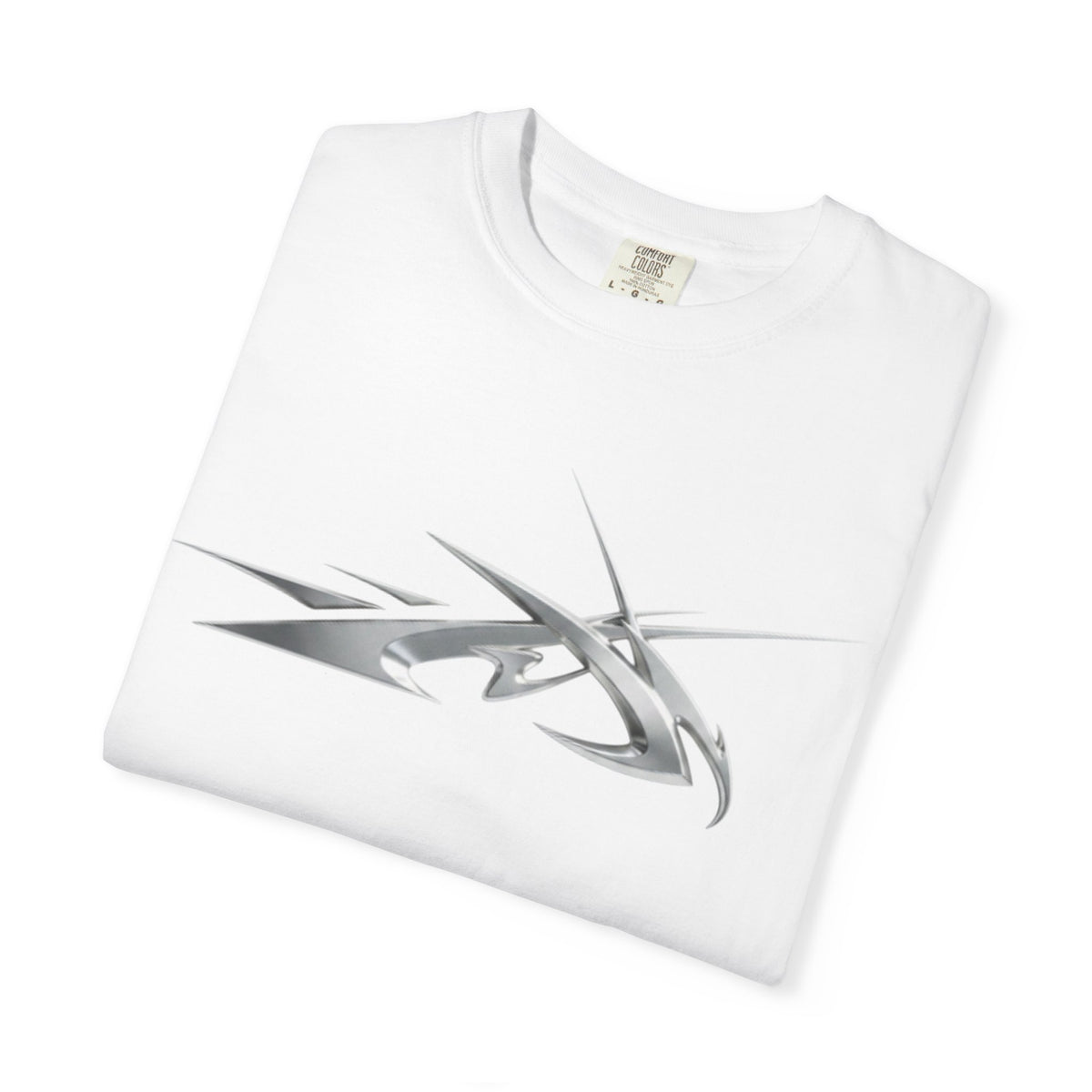 DOPAMINE Back Print T-shirt | Abstract Metallic Tribal Front Design