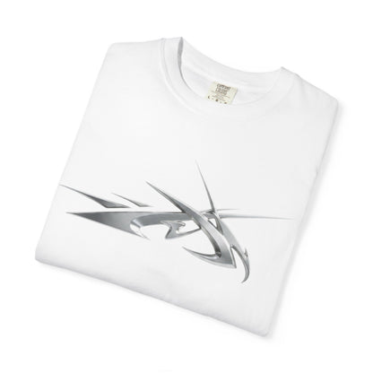 DOPAMINE Back Print T-shirt | Abstract Metallic Tribal Front Design