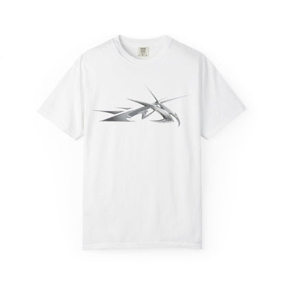 DOPAMINE Back Print T-shirt | Abstract Metallic Tribal Front Design