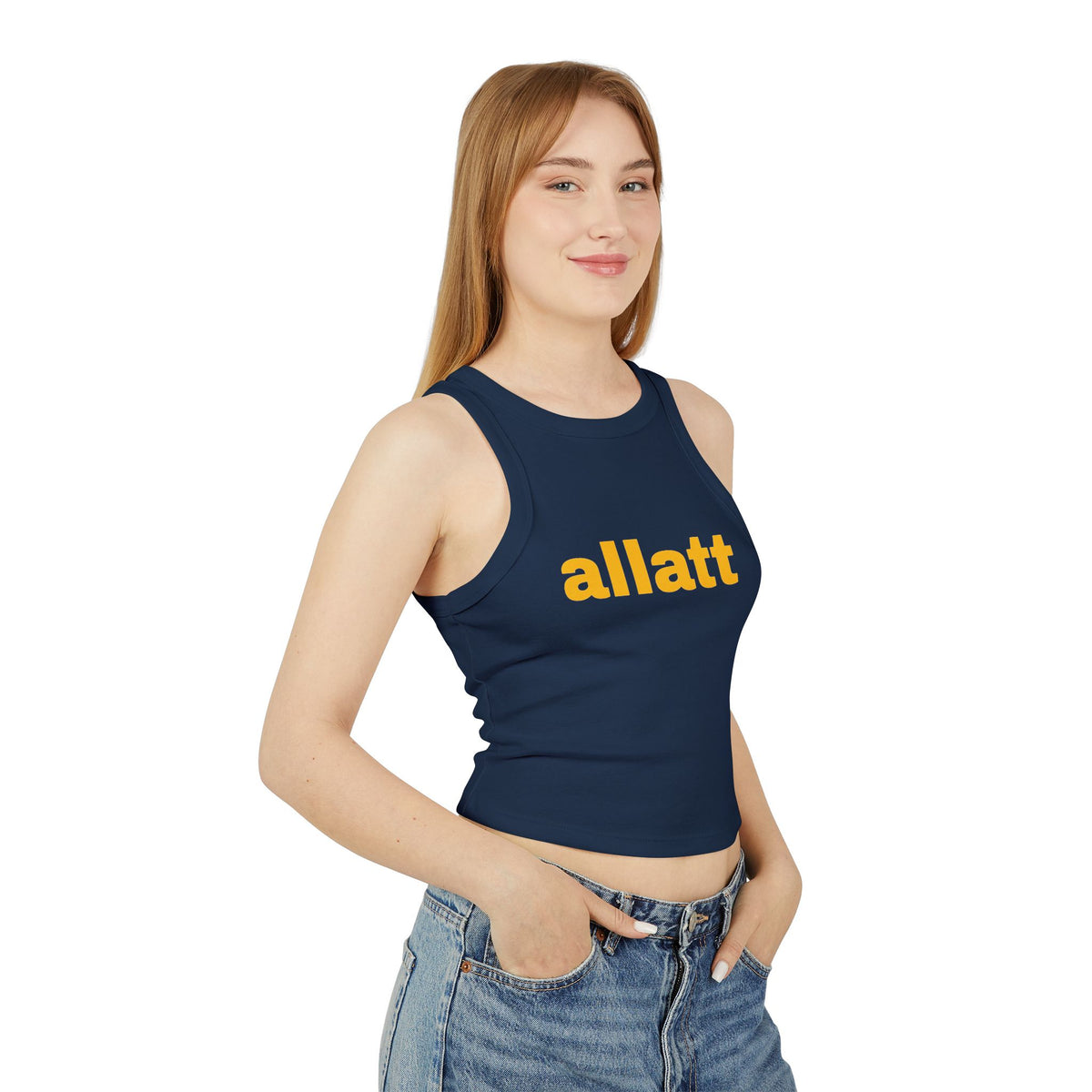 Women's "allat" Micro Rib Racer Tank Top