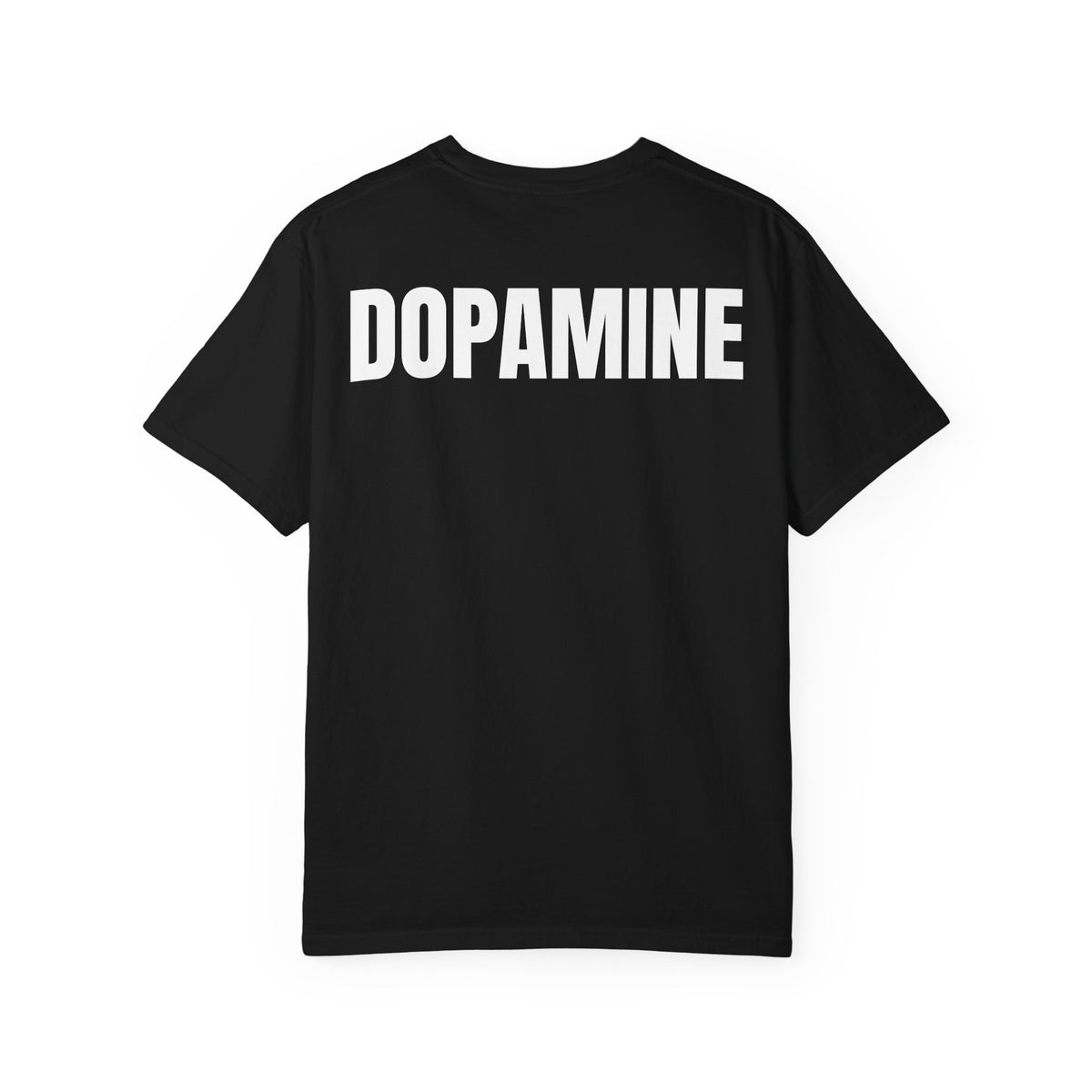 DOPAMINE Back Print T-shirt | Abstract Metallic Tribal Front Design